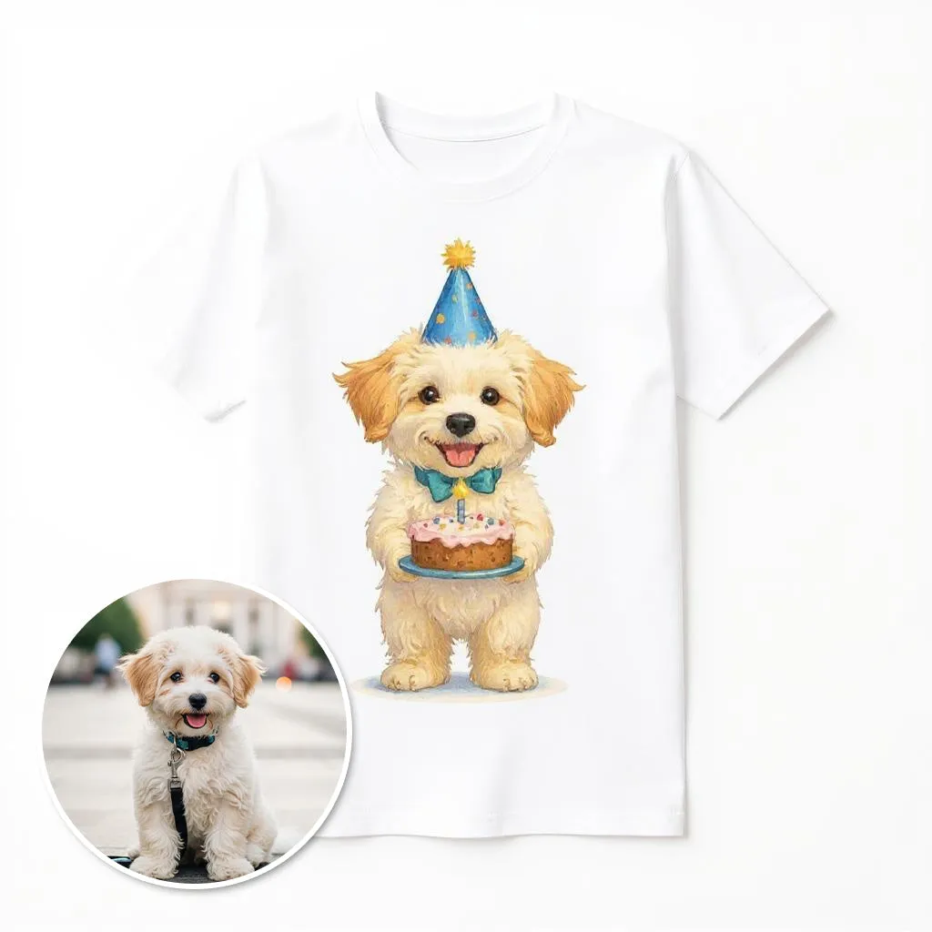 Birthday Bash T-shirt - Custom Pet or Person Photo T-shirt