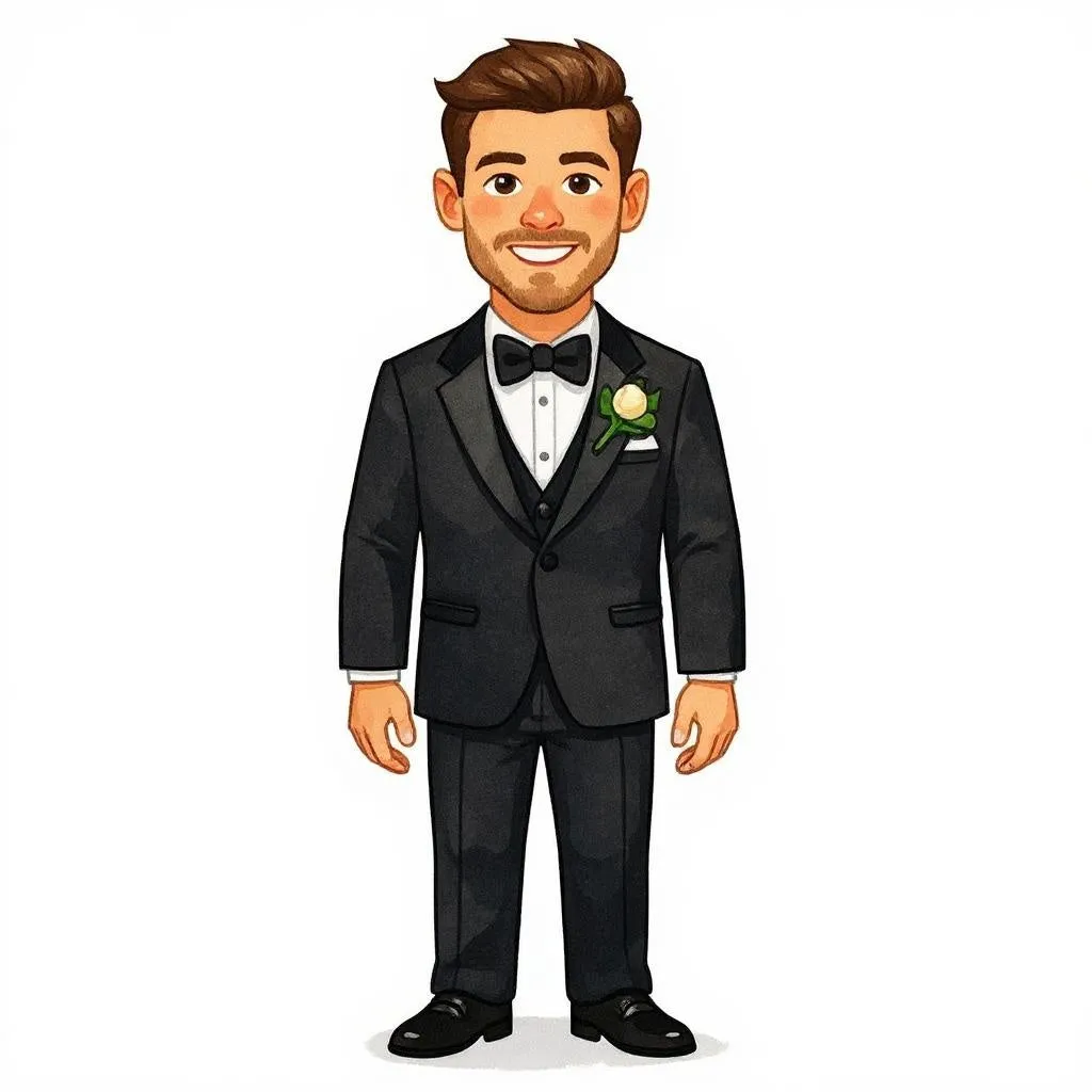 The Groom - Custom Pet or Person Portrait Photo Sticker